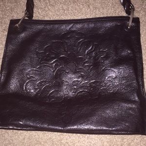 Brighton black leather shoulder bag